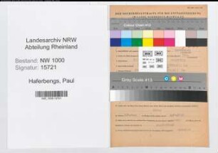 Entnazifizierung Paul Haferbengs, geb. 27.04.1905 (Vertreter)