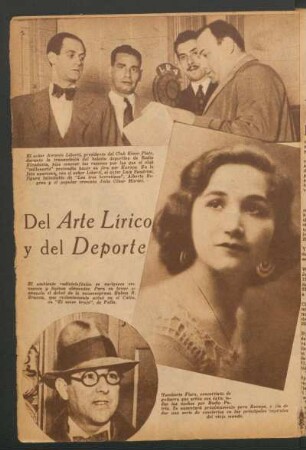 Del arte lírico y del deporte