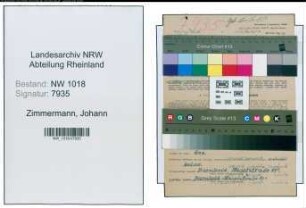Entnazifizierung Johann Zimmermann , geb. 12.08.1898 (Lehrer)