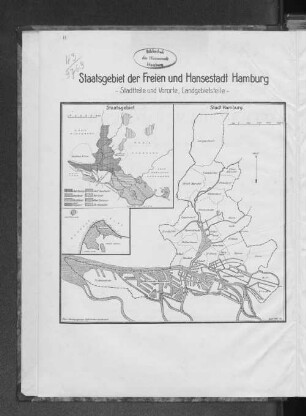 Staatsgebiet der Freien und Hansestadt Hamburg - Stadtteile und Vororte, Landgebietsteile -