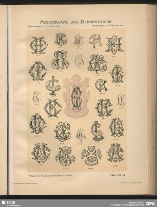 Dekorationen [Kartuschen], Alliance-Monogramme