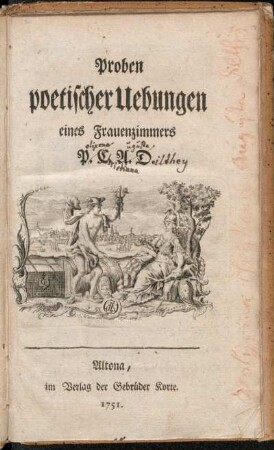 Proben poetischer Uebungen eines Frauenzimmmers