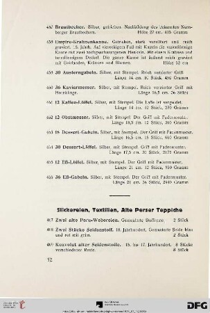 Stickereien, Textilien, Alte Perser Teppiche (Nr. 467-515)