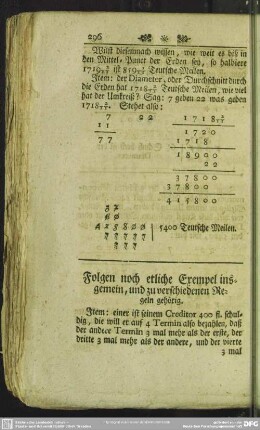 Folgen noch etliche Exempel insgemein, und zu verschiedenen Regeln gehörig