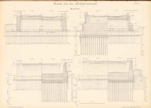 Lange Brücke, Potsdam: Brücke über den Schiffahrtskanal: Querschnitte 1:100