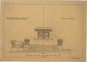 Pfann, Paul; Nürnberg; Prinzregent-Luitpold-Denkmal - Ansicht