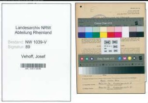 Entnazifizierung Josef Vehoff , geb. 01.05.1897 (Kaufmann)