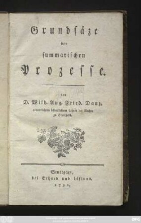 Grundsäze der summarischen Prozesse