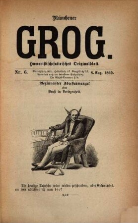 Münchener Grog : humoristisch-satirisches Originalblatt, 1869,7/12 = Jg. 1