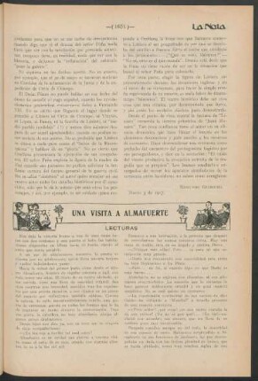 Una visita a Almafuerte : Lecturas