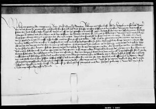Markgraf Karl von Baden gibt, nachdem Graf Ulrich V. dem Dorf Weingarten einen Sicherungsbrief gegeben hat, auch für die Seinigen diese Versicherung unter bestimmten Voraussetzungen.