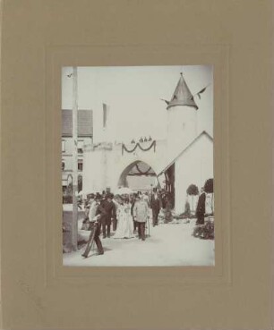 Bühl, Großherzog Friedrich I. und Großherzogin Luise mit Honoratioren.