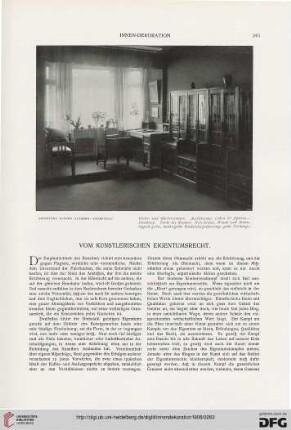Vom künstlerischen Eigenthumsrecht