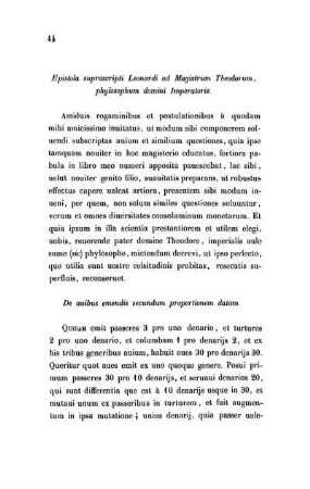 Espistola suprascripti Leonardi ad Magistrum Theodorum, phylosphum domini Imperatoris.