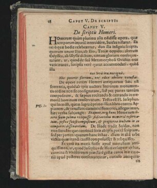 Caput V. De scriptis Homeri.