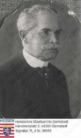 Tiedemann-Brandis, Reinhard v. (1853-1922) / Porträt, Brustbild in Medaillon