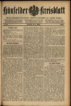 Ausgabe vom Dienstag, den 01. März 1898.