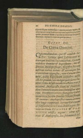 Caput III. De Coena Domini.