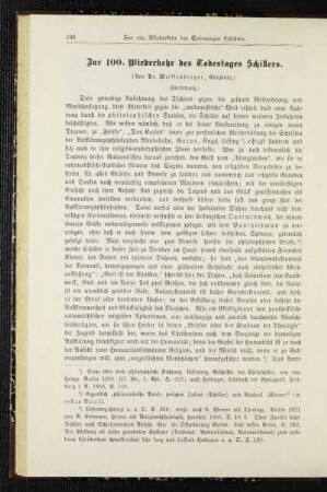 Zur 100. Wiederkehr des Todestages Schillers : (Fortsetzung)