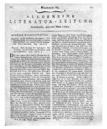 Der Wüstling, eine Geschichte aus Pyrmont, nach dem Englischen. Berlin 1788