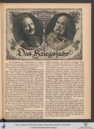 Das Kriegsjahr.