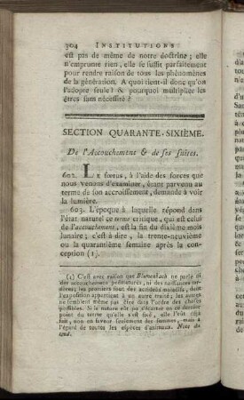 Section Quarante-Sixième. De l'Accouchement & de ses suites