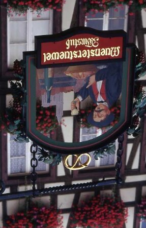 Strasburg - Wirtshausschild : Wirtshausschild in Strasburg, aufgenommen ca. 2001