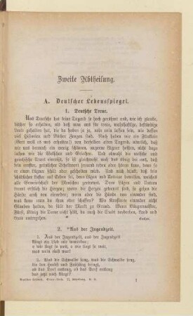 Zweite Abtheilung
