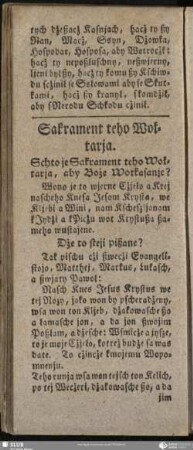Sakrament teho Wołtarja