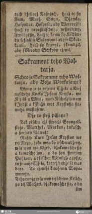 Sakrament teho Wołtarja