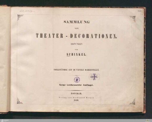 Sammlung von Theater-Decorationen : erfunden von Schinkel