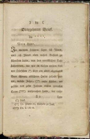 Dreyzehnter Brief.