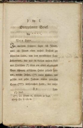 Dreyzehnter Brief.
