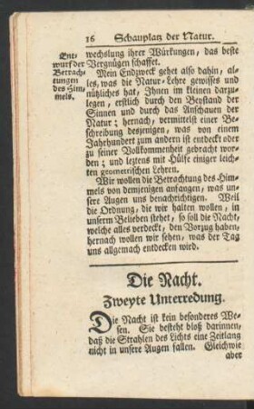 Zweyte Unterredung. Die Nacht.