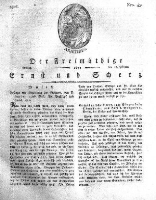 Nro. 42, Freitag den 28. Februar 1806
