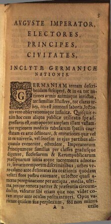 Commentariorum rerum germanicarum libri tres : 1. de germania veteri, 2. a Carolo magno deinceps, 3. de urbibus