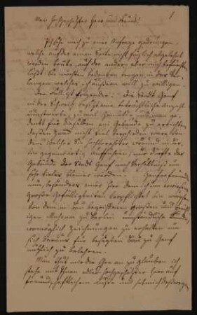 Brief von Heinrich Meyer an Karl Friedrich Schinkel