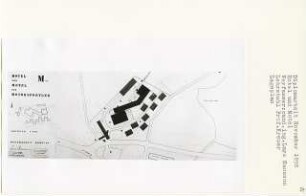 Hotel und Motel für Motorsportler, Berlin-Grunewald (Diplomarbeit bei Willy Kreuer): Lageplan 1:500