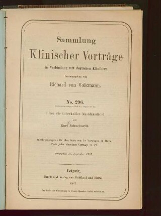 Ueber die tuberkulöse Mastdarmfistel