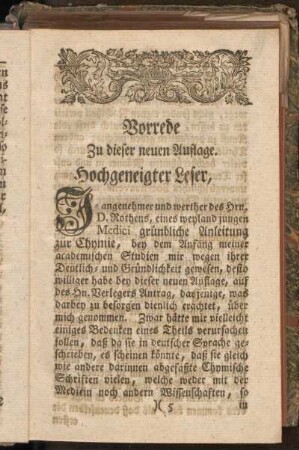 Vorrede zu dieser neuen Auflage