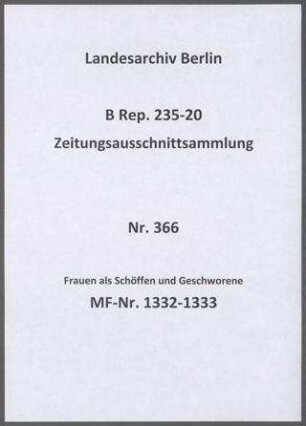 Frauen als Schöffen und Geschworene