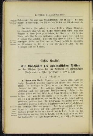 Erster Kapitel. Die Geschichte der orientalischen Völker