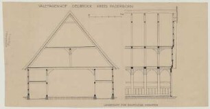 Delbrück (Kreis Paderborn): Valepagenhof. Haupthaus (Schnitte)