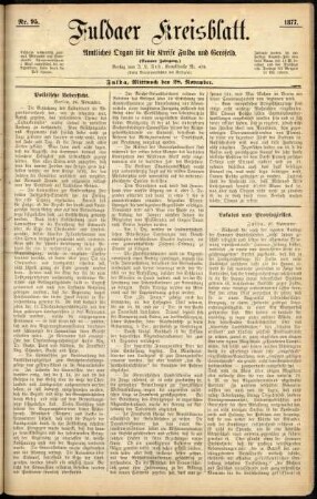 Ausgabe vom Mittwoch, den 28. November 1877.