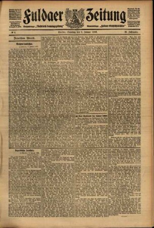 Zweite Ausgabe vom Samstag, den 09. Januar 1909.