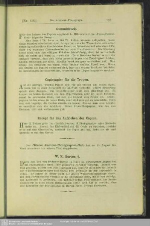 Recept für das Aufziehen der Copien