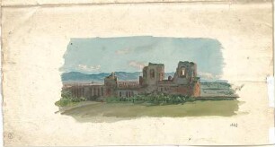 Neureuther, Gottfried von; Campagna bei Rom (Italien); Landschaft mit Ruinen - Studie