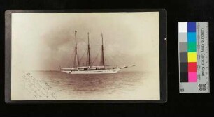 Aufnahme auf Karton aufgezogen "S.S. Utowana", mit Widmung, 1892
