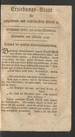 Siebzehntes Stück, des zweiten Bändchens