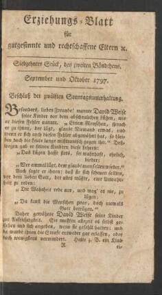 Siebzehntes Stück, des zweiten Bändchens